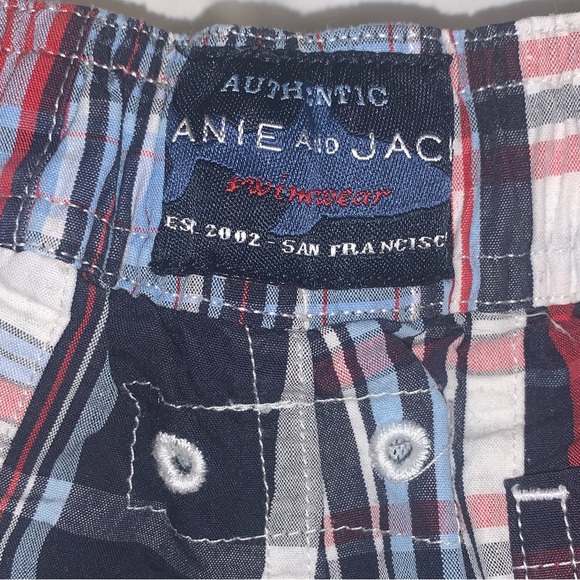 JANIE & JACK boys 2T plaid swim trunks swimsuit toddler boys size 2 - Picture 8 of 8